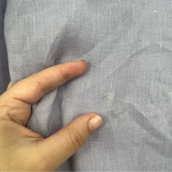 XCVI Light Purple Lilac Linen Lagenlook Button Up Blouse Top Size Small - Picture 6 of 6